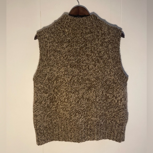 Sundance mohair and alpaca wool knit zip vest XL with pockets - Picture 2 of 4